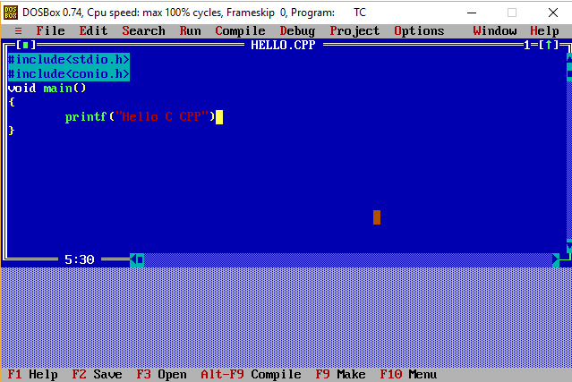 turbo c cpp screenshot