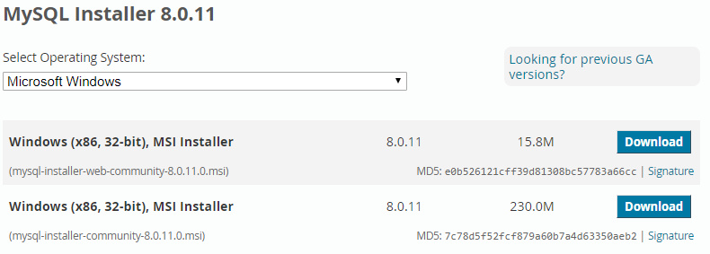 installing mysql 5.8