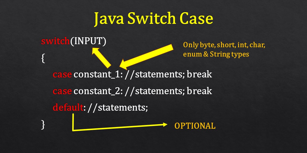 java switch variable assignment