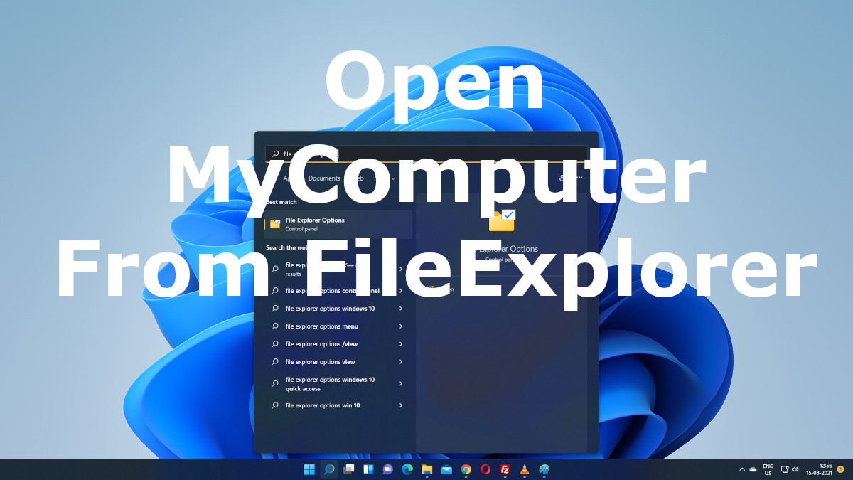 Open My Computer from File Explorer