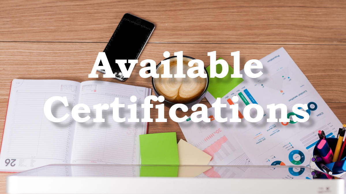 available certifications