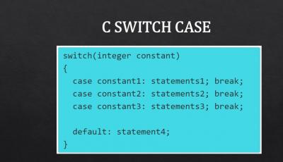 c switch case syntax usage examples tutorial