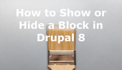 Show Hide Block in Drupal 8