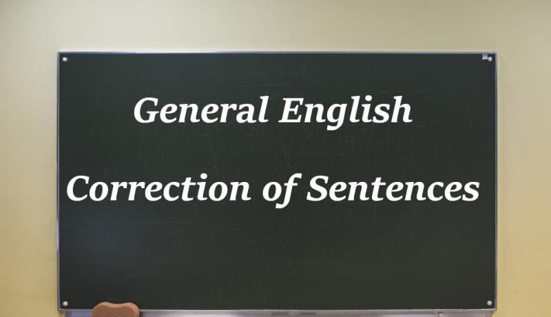 Correction of sentences